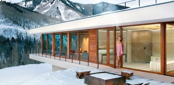 Venkovní wellness sauna v lyžařském ráji