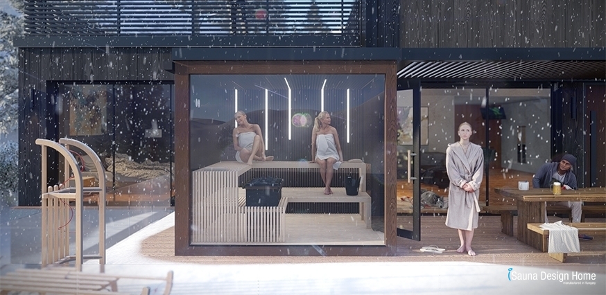externí finská sauna na míru