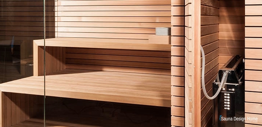 Finský sauna domek se skrytou saunovými kamny