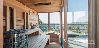 Moderní prosklená sauna Moderní prosklená sauna