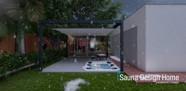 moderní sauna dům