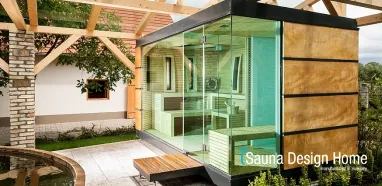 Moderní venkovní sauna Moderní venkovní sauna