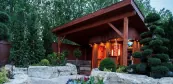 Venkovní sauna s přístřeškem Venkovní sauna s přístřeškem