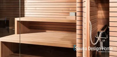 Finský sauna domek se skrytou saunovými kamny Finský sauna domek se skrytou saunovými kamny