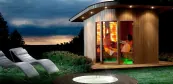 Venkovní sauna infra a finská sauna v jedném Venkovní sauna infra a finská sauna v jedném