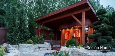 Venkovní sauna s přístřeškem