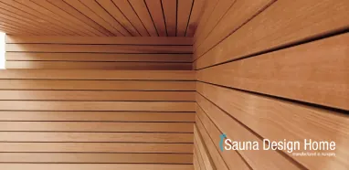 Dřevěný obklad sauny v minimalistickém stylu Dřevěný obklad sauny v minimalistickém stylu