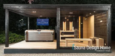 Venkovní sauna a vířivka Venkovní sauna a vířivka
