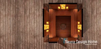 Sauna domeček pro exteriér s přístřeškeml Sauna domeček pro exteriér s přístřeškeml