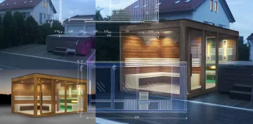 Moderní saunový dům na míru Moderní saunový dům na míru