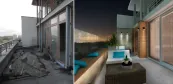 Venkovní sauna wellness terasa