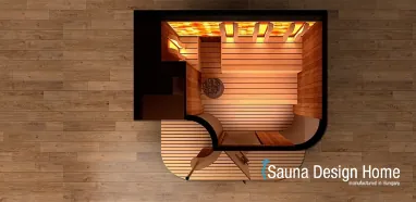 Rodinná sauna s barovým pultem