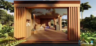 Venkovní sauna joga