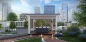Pergola zipSCREEN se stíněním v bílé barvě Villeroy & Boch s vířivkou Pergola zipSCREEN se stíněním v bílé barvě Villeroy & Boch s vířivkou