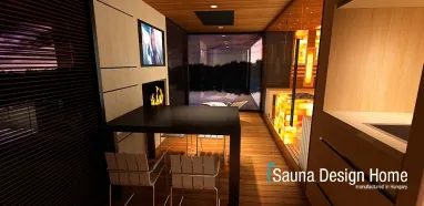 Sauna domek relax terasou Sauna domek relax terasou