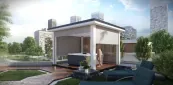Pergola zipSCREEN se stíněním v bílé barvě Villeroy & Boch s vířivkou Pergola zipSCREEN se stíněním v bílé barvě Villeroy & Boch s vířivkou