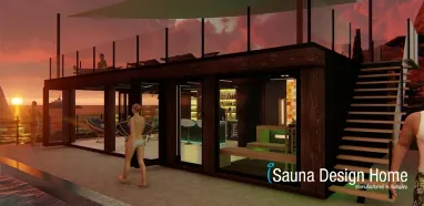 Saunový dům se sluneční terasou Saunový dům se sluneční terasou