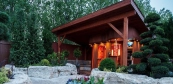 Venkovní sauna s přístřeškem