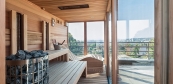 Moderní prosklená sauna