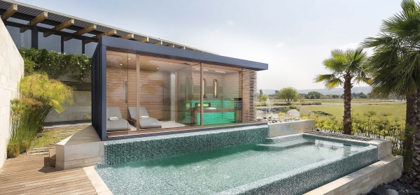 Panoramatická sauna v luxusním provedení