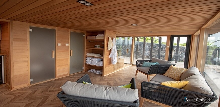 sauna domek s oddychovou místnosťou
