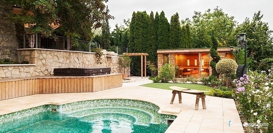 Vonkajší sauna, bazén s panoramatem
