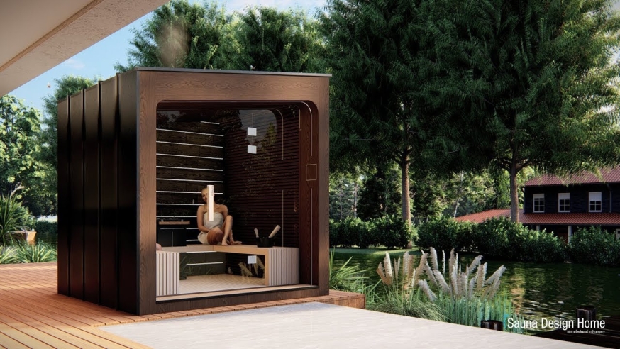 Vonkajšia sauna Mirage - exkluzívna moderná sauna do záhrady 