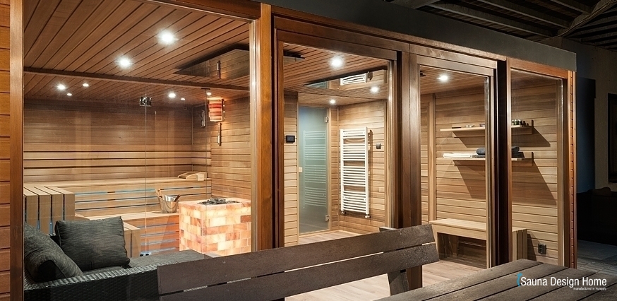 Wellness saunový dům s panoramatickým sklem